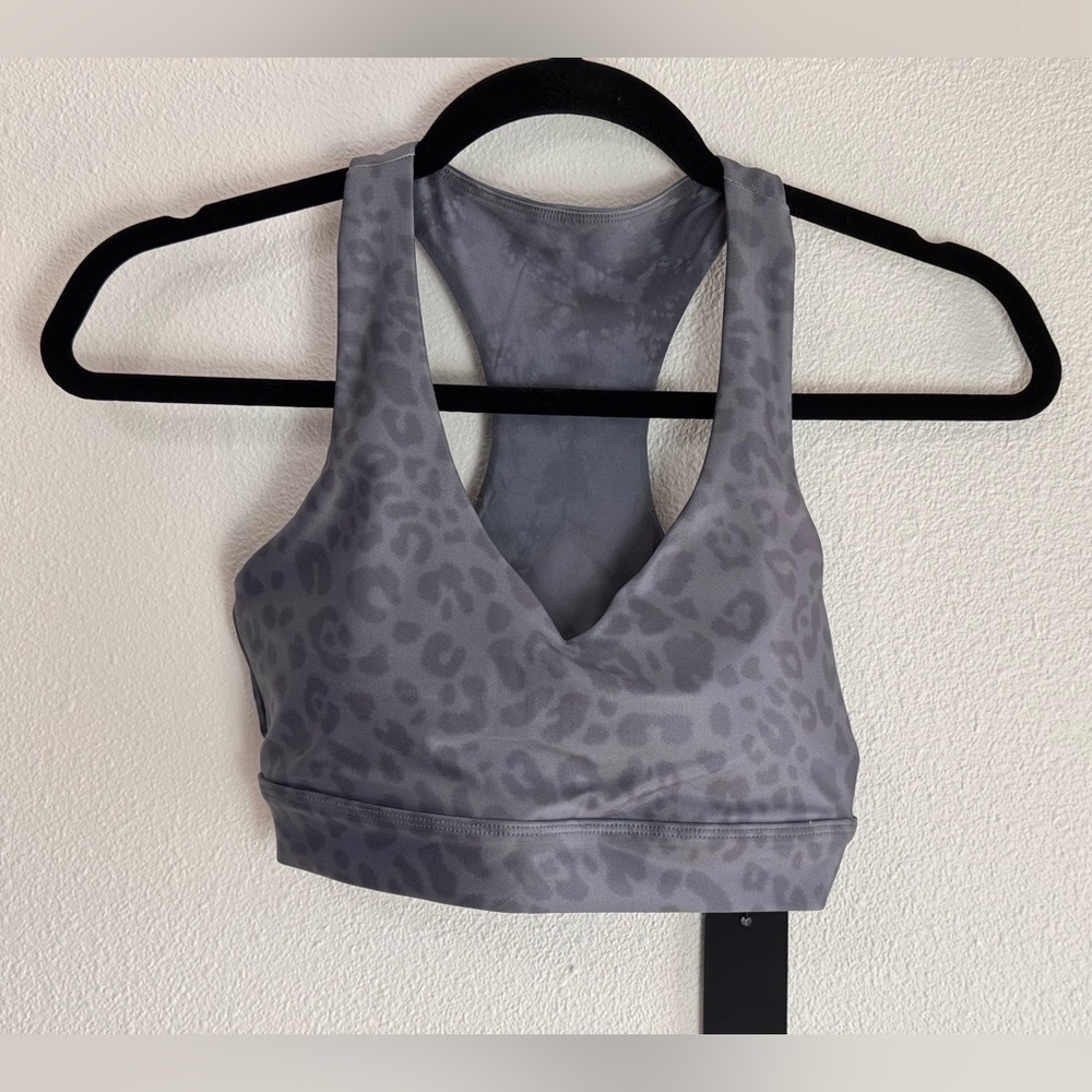 WEAR IT TO HEART CHEETAH GRAY XS SPORT BRA ATHLETIC NWT #28